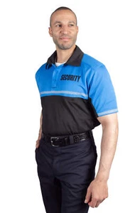 RYNO GEAR Jersey Knit Two Tone Bike Patrol Wrinkle Free, Quick Dry Security Polo - Picture 1 of 41