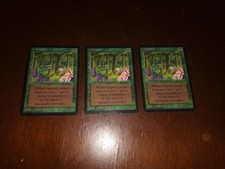 MTG Magic Wild Growth x3 Beta LP