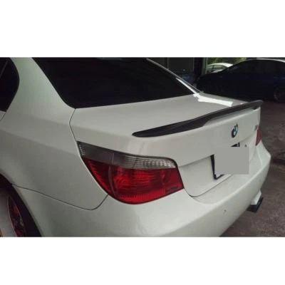 PAINTED BLACK 04-10 E60 5-SERIES SEDAN PTYPE REAR TRUNK SPOILER HIGH KICK WING - Imagem 1 de 4