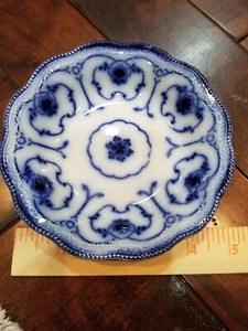 W.H. Grindley Beaufort Flow Blue Dessert Bowl 5in Great Condition Vintage - Picture 1 of 6