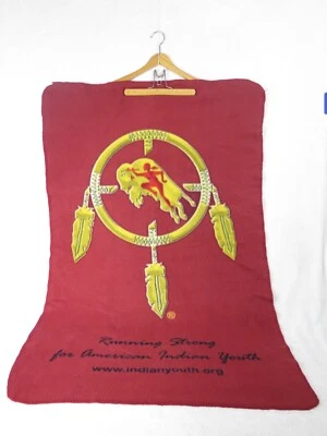 Manta polar nativa americana juvenil con motivos de búfalo y plumas óxido núcleo de cabina Foto 1 de 4