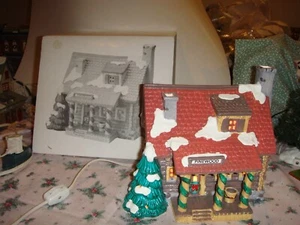 Dept. 56 Snow Village Pinewood Log Cabin - Picture 1 of 15