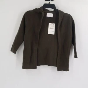 Zara Kid Girls Gray Cardigan Hoodie Size 6 NWT - Picture 1 of 7
