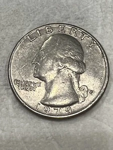 1979 Washington Quarter - Error Filled D - Circulated Condition - Picture 1 of 2