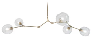 Fairfax 5-Light 51 inch Hanging Chandelier Ceiling Light in Brushed Brass Finish - Picture 1 of 1