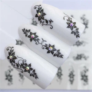 Nail Art Water Decal Transfer Flower Nail Art Stickers - Picture 1 of 2
