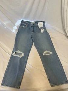Pantalones de mezclilla cortos Abercrombie & Fitch The Mom rasgados con luz talla 28/6s nuevos con etiquetas - Imagen 1 de 8