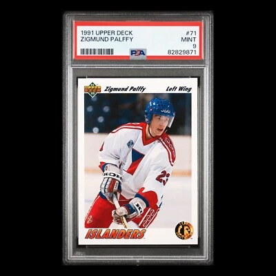 1991-92 UPPER DECK ZIGMUND PAFFY#71 PSA 9 MINT ROOKIE RC ZIGGY ISLANDERS KINGS - Image 1 of 3