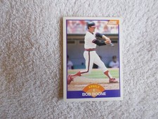 Score MLB 1989 "BOB BOONE" #233 Los Angeles Angels Trading Card n32