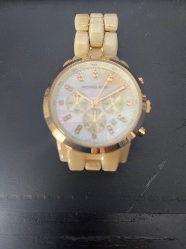 Orologio Michael Kors Quarzo MK 5217 Donna 100m Marmo Testurizzato Batteria Nuova