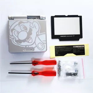 Silver Super Mario Shell Housing Replacement Nintendo Gameboy Advance SP GBA SP - Picture 1 of 5