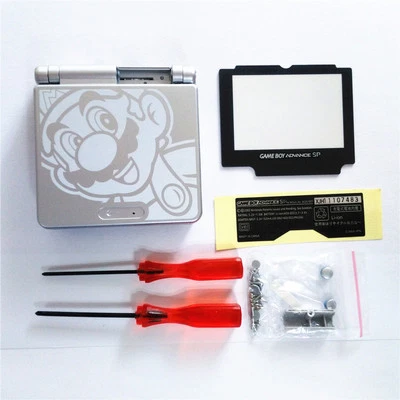 Silver Super Mario Shell Housing Replacement Nintendo Gameboy Advance SP GBA SP - Image 1 of 4