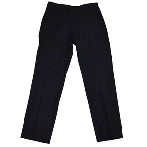 Carolina Herrera Mens Pants 36 Black Dress Trousers Flat Front Tailored Fit Wool - Picture 1 of 8
