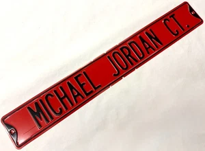 Michael Jordan Ct Court Bulls Embossed Steel Street Style Sign Gym Man Cave 42" - Picture 1 of 6