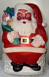 Peerless Santa Claus Christmas Plastic Lighted Sign Rare Vintage - Picture 1 of 7