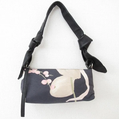 Salvatore Ferragamo Bolso Semihombro Estampado Floral Gris Mujer USADO Foto 1 de 4