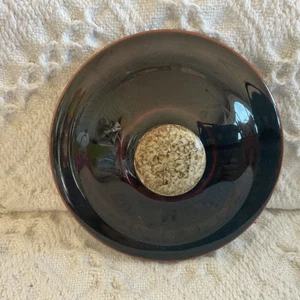 Pfaltzgraff Brown Gourmet Drip Glaze 4.0” Cover Lid Flat Knob ONLY - Picture 1 of 6