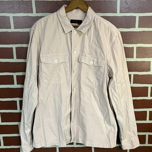 All Saints Spotter Shirt Mens XL Blossom Pink Cotton Button Up Long Sleeve New - Picture 1 of 9