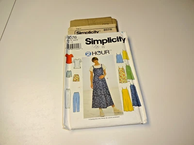 Simplicity 8076 Maternity Top Dress Jumper Pants Shorts Knit T-Shirt Size 6 8 10 - Image 1 of 2