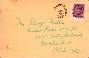 GOLDPATH: Canada postcard 1949 to USA CV878_P33 - Picture 1 of 2