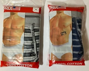 VIER PAAR PRIDE HERRENSLIPS 100 % BAUMWOLLE VORNE FLIEGEN USA KOSTENLOSER VERSAND SORTIERT - Bild 1 von 9