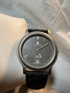 OFERTA,JB Champion Reloj Unisex Titanio 35 mm Estuche Correa Cuero Negro, Resistente al Agua - Imagen 1 de 10