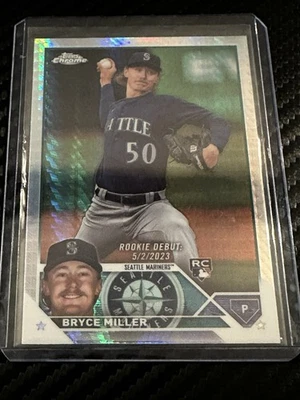 2023 Topps Chrome Update Rookie Debut Bryce Miller #USC99 Prism Refractor - Image 1 of 2