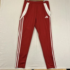 Adidas Tiro 24 Track Pantalone Uomo Medio Rosso Bianco Righe Tasche Zip Coniche - Foto 1 di 11