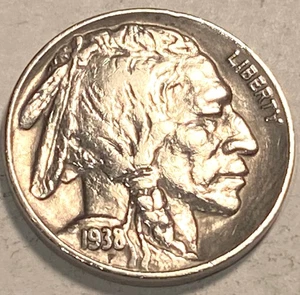 1938 D Büffelnickel Stempelglanz + ohne Reserve *J828 - Bild 1 von 2
