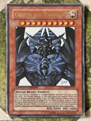 YuGiOh OBELISK THE TORMENTOR Ultra Rare Limited Edition JUMP-EN037 - Image 1 of 3