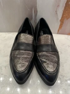 Scarpe mocassino donna Cordani Amalia pelle nero metallizzato taglia 39 Made in Italy - Foto 1 di 11