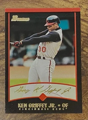 2001 年 Bowman Gold Ken Griffey Jr #135 水手、红人、名人堂 — 第 1/2 张图片