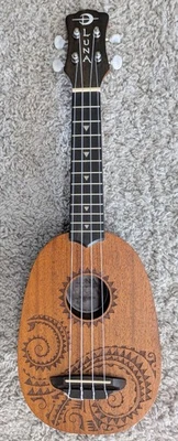 Luna Model UKE TATTOO Hawaiian Soprano Pineapple Mahogany Ukulele  - Image 1 of 4