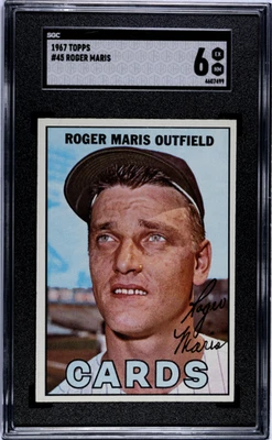 1967 Topps No45 Роджер Марис SGC 6 - Изображение 1 из 2