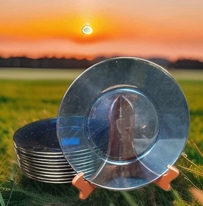 11 Mainstays Cobalt Blue Glass Large Dinner Plates Beautiful 10"W - Picture 1 of 6