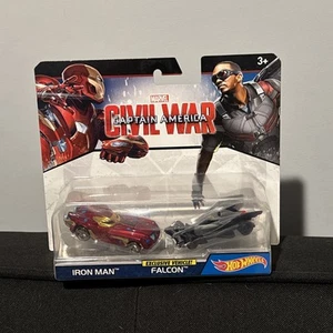 Hot Wheels MARVEL CAPTAIN AMERICA GUERRA CIVILE CONFEZIONE DA 2 IRON MAN & FALCON - Foto 1 di 2