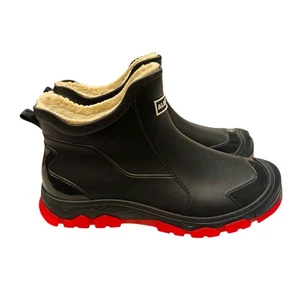 Albicker schwarz rot Gummi wasserdicht Stiefel Herren Größe 7,5 - Bild 1 von 4