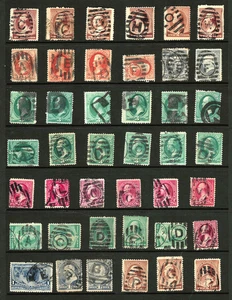 Collezione LETTERA fantasia annullamento 2-3 centesimi Washington banconote uffici ecc US 29-7 - Foto 1 di 4