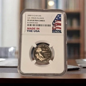 2009 S U.S. Virgin Islands 25C Clad Proof NGC PF69 Ultra Cameo Quarter | Graded - Picture 1 of 2