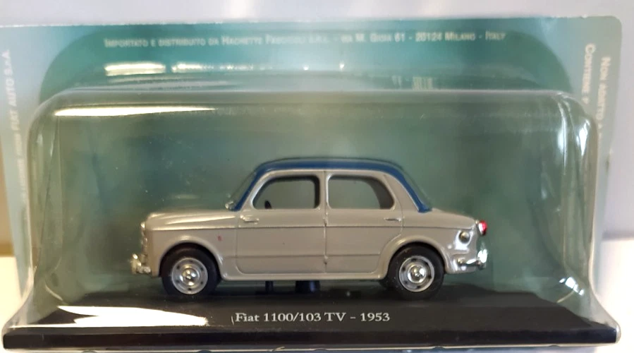HACHETTE 1:43 AUTO DIE CAST FIAT 1100/103 TV 1953 GRIGIOE BLU   ART  RM FIAT - Immagine 1 di 1