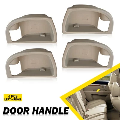 Panel de cubierta de manija de puerta interior beige 4 piezas para Hyundai Santa Fe 2007-2012 Foto 1 de 4