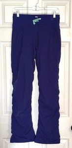 IVIVVA by Lululemon pantaloni a rouched blu viola da ragazza studio danza taglia 14 - Foto 1 di 12