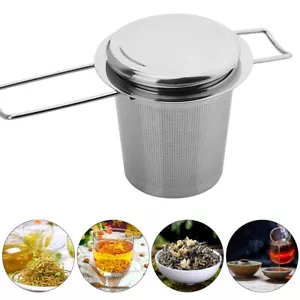 Teesieb Edelstahl Teefilter Rostfrei für Tassen Kannen Infuser mit Deckel - Bild 1 von 7