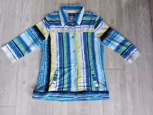 Onque Casuals Damen Snap Shirt Gr. S Travel Paris Eiffelturm Fun 3/4 Arm - Bild 1 von 9