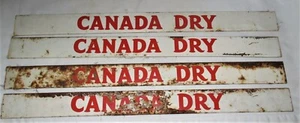 4 CANADA DRY GINGER ALE METAL STORE DOOR PUSH SIGN ADVERTISING BEER BAR MAN ART - Picture 1 of 9
