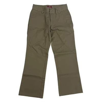 Dickies Boys Tan Khaki Chino Pants Flat Front Straight Leg Sz 8 (25x24.5) - Image 1 of 4