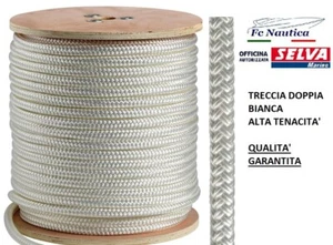 CIMA DOPPIA TRECCIA BIANCA ALTA RESISTENZA PER ORMEGGIO PARABORDO - Foto 1 di 1