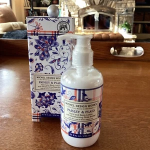 Michel Design Works Paisley & Plaid Hand & Body Lotion 8 fl oz NEW IN BOX - Picture 1 of 1