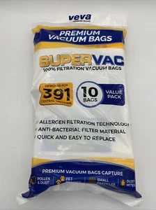 Veva Premium Vacuum Bag Pack of 10 - Designed for 391 Central Vacuums - Picture 1 of 2