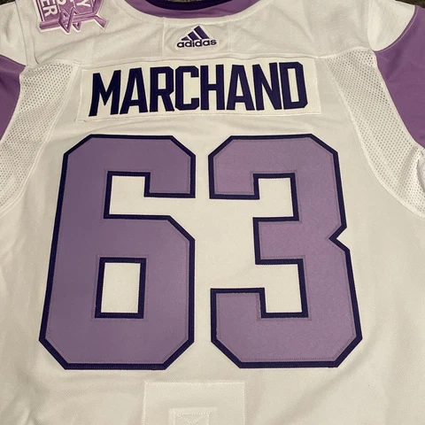 Brad Marchand Boston Bruins Primegreen Hockey Fights Cancer Jersey Sz 52 Cover